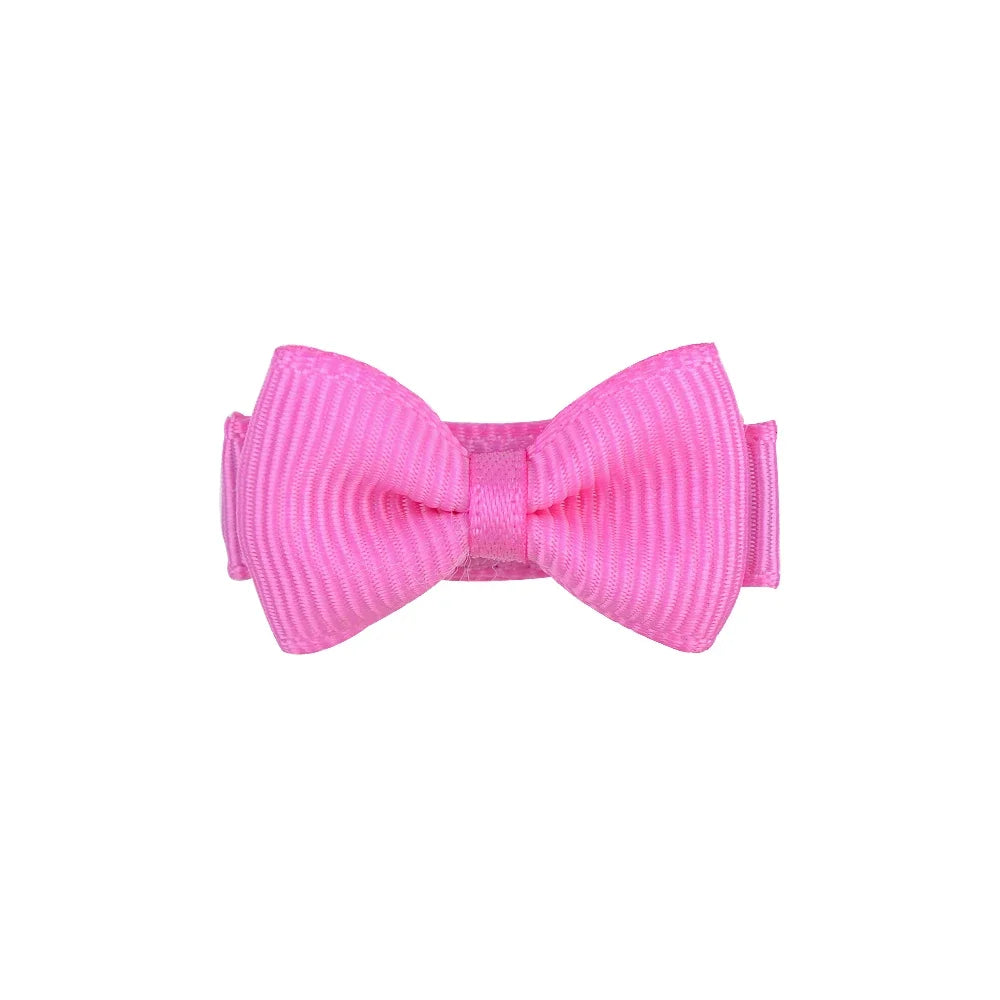 1.2 Inches Solid Colors Mini Hair Bows With Clip For Kids Girls Hairgrips Ribbon Covered Safety Bows Headwear Hair Accessorie
