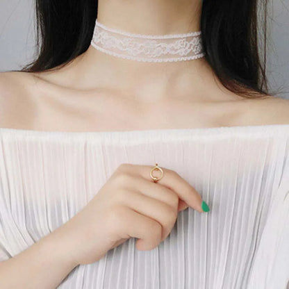 Short Lace Choker Nekclace for Women Girl Black White Color Fashion Romantic Necklace Gift for Party Neck Jewelry