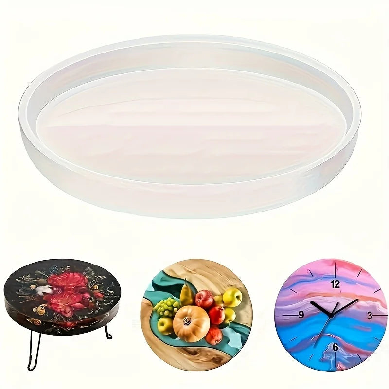 Extra-Large Resin Table Mold 14/20-inch Round Silicone Epoxy Resin Mold Suitable for River Tables, DIY Crafts, and Round Deco