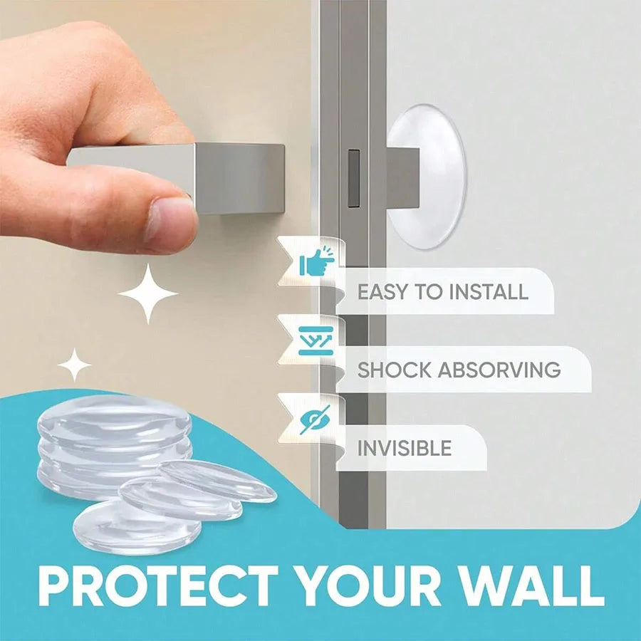 Door Knob Wall Shield Clear Soft Rubber Door Stopper Door Handle Bumper Mute Stickers Wall Protector Muffler Pad Protective P