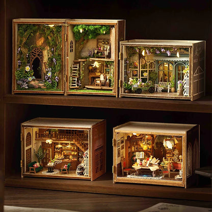 DIY Miniature Doll House 3D Puzzle Small House Assembly Building Model Kit Toys Home With Furniture Lighting Wooden Crafts Gi