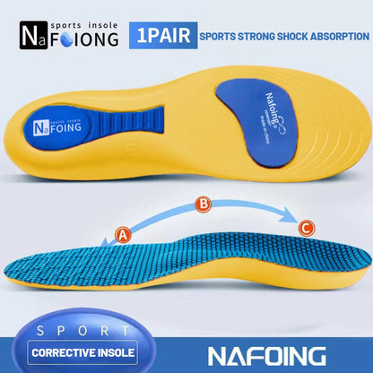 Orthopedic Insoles for Feet Sport Shock-absorbing Insole for Shoes Arch Support Plantar Fasciitis Templates Pads Men Women So