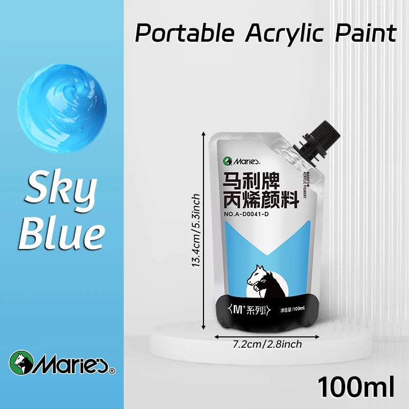 100ml Marie's Acrylic Paint,Assorted Colors,Waterproof,Pigments for DIY Craft,Rock,Wood,Professional Pigments for Adults,Arti