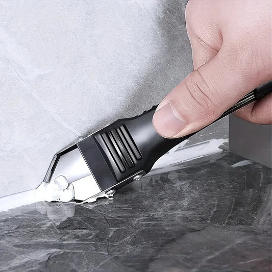 Silicone Scraper Squeegee Glue Remover Knife Caulking Angle Beauty Crack Trowel Tool Grout Scraper Kit 5in1 Multifunctional H