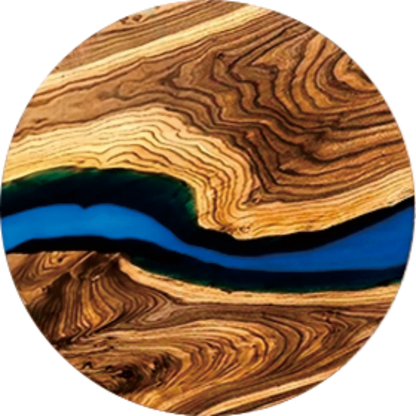 6pcs Vintage Wooden Coasters 2D 4in Tree Pattern with Lake & Desert Designs High-End Home Decor for Coffee Shops & Dining Tab