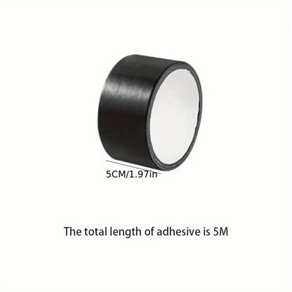 Black Cloth-based Tape for Leather Repair - Wear-resistant, Suitable for Cushion, Seat Sofa Leak & Damage Repair - 5cmX5m