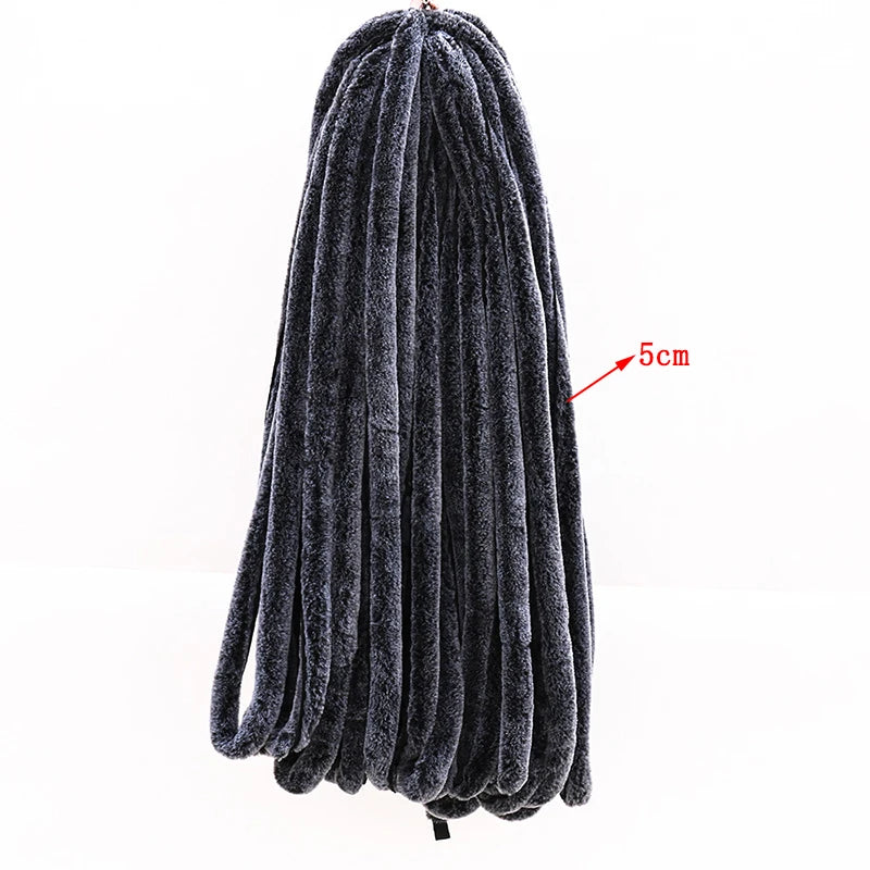 1m Faux Fur Ribbon Tapes DIY Apparel Sewing Fluffy Trim Fabric Sewing Stage Costume Plush Artificial Fur Stripe Decoration - 