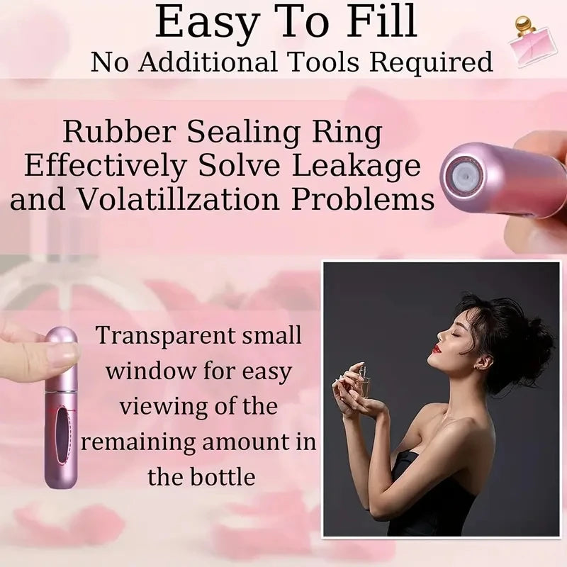 5ml Perfume Sub-bottles Bottom Filling High-end Portable Press Spray Small Spray Bottle Empty Bottle Sample Subpackaging Devi