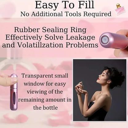 5ml Perfume Sub-bottles Bottom Filling High-end Portable Press Spray Small Spray Bottle Empty Bottle Sample Subpackaging Devi