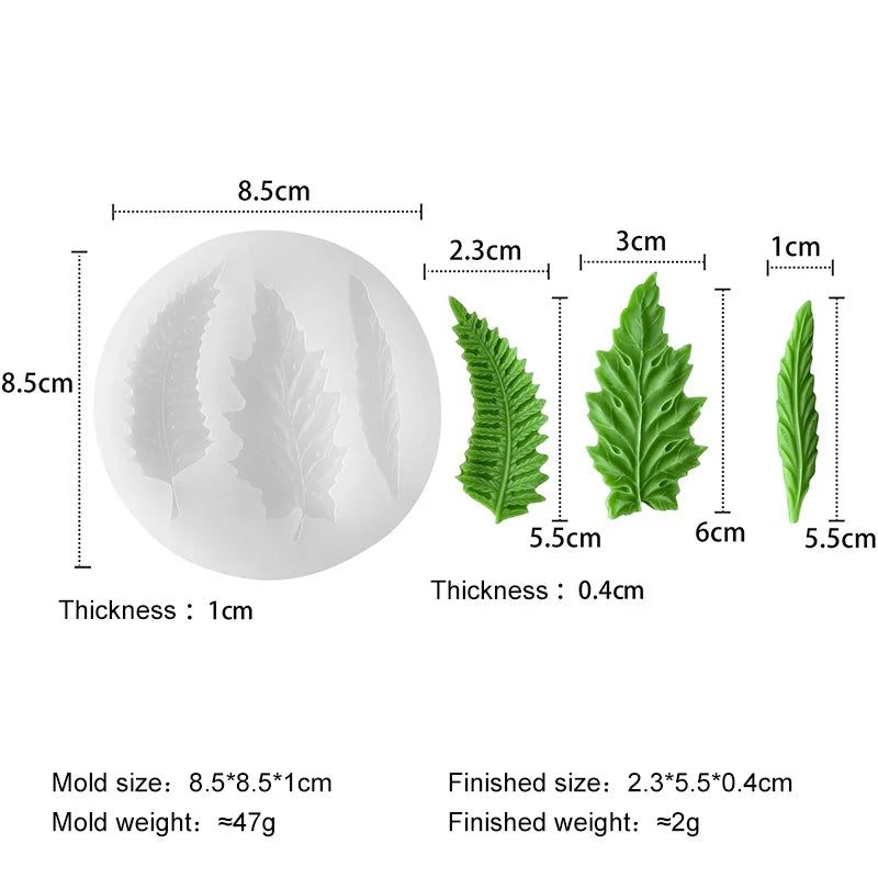 DIY Leaf Silicone Mold Leaves Maple Leaf Mold Handmade Soap Epoxy Resin Decoration Mould - F470-3