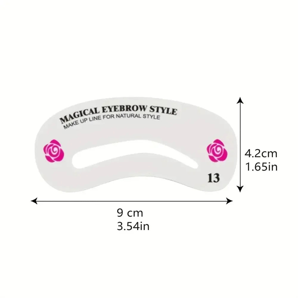24 Styles Eyebrow Templates Eyebrow Shaping Mold Beauty Set Makeup Styler Set Template Tools Female Beauty Model