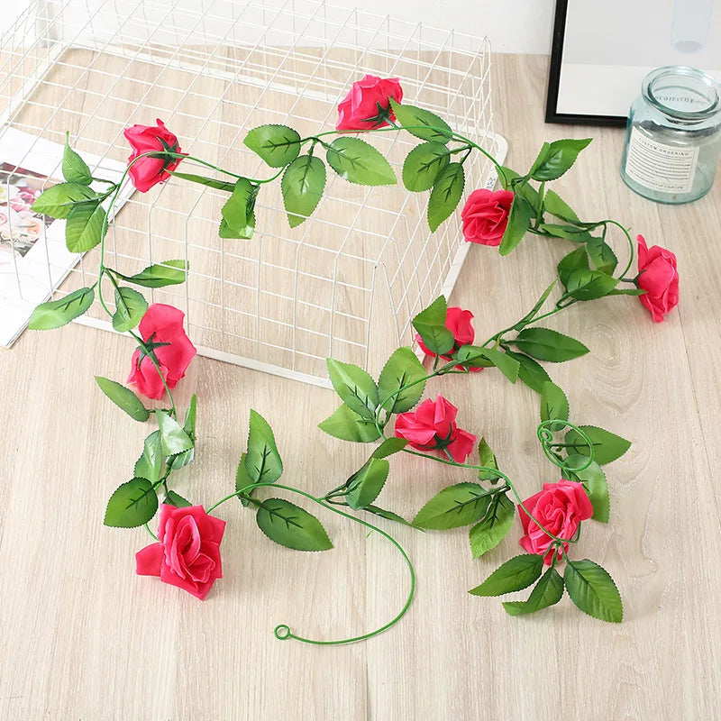 7ft 2m Flower String Artificial Wisteria Vine Garland Plants Foliage Outdoor Home Trailing Flower Fake Flower Hanging Wall De