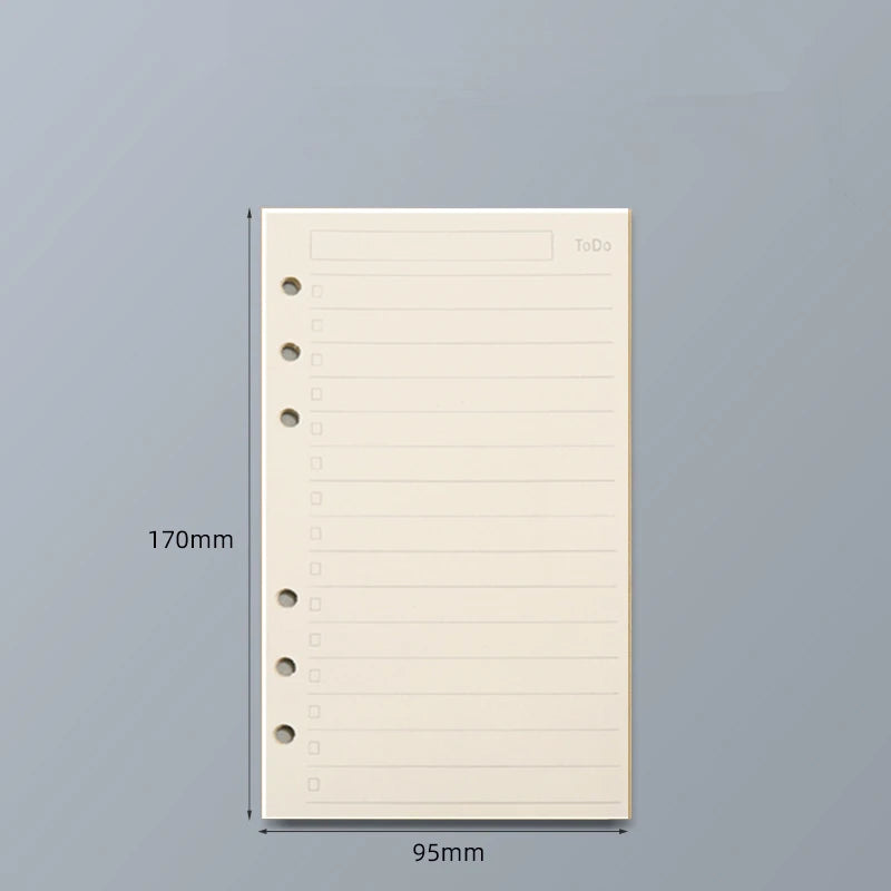 45 Sheets A5 A6 A7 Loose Leaf Notebook Refill Spiral Binder Inner Page Line Blank craft Grid Inside Paper Stationery - a6 to 