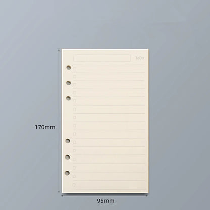 45 Sheets A5 A6 A7 Loose Leaf Notebook Refill Spiral Binder Inner Page Line Blank craft Grid Inside Paper Stationery - a6 to 