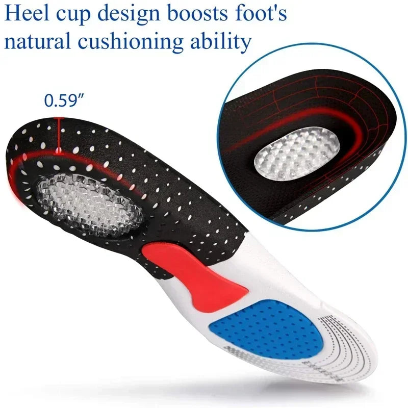 6Pcs Orthopedic Insoles for Feet Arch Support Plantar Fasciitis Orthopedic Insole Silicone Shock Absorbing Soft Running Cushi