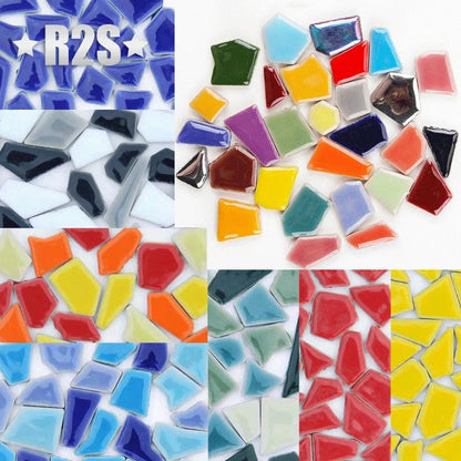 100g Porcelain Mosaic Tiles DIY Craft Ceramic Tile Mosaic Making Materials hobby pieces bulk