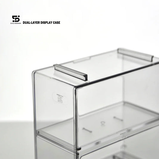 Premium 1/64 Dual-Layer Acrylic Model Car Display Case - Clear Protective Box for Diecast Car Collection, Gift Box (Without c