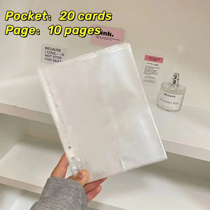 10PCS 1/2/4 Grids Photo Album A5 Inner Page Photocard Binder Photo Sleeve 6 Ring Refill Inner Page Photocard Kpop 포토카드 바인더