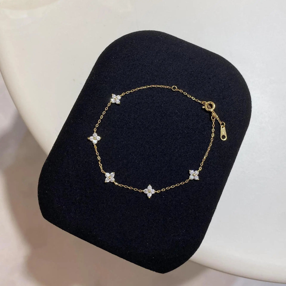 925 Sterling Silver Shiny Zircon Flower Bracelets For Women Charm Temperament Chain Bracelet Party Wedding Jewelry Holiday Gi