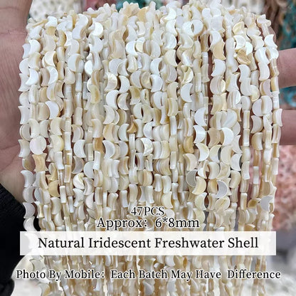 Natural Shell Beads Irregular Shape Smooth Beads Loose Spacer Bead For Jewelry Making Diy Earrings Necklace Accessory Finding