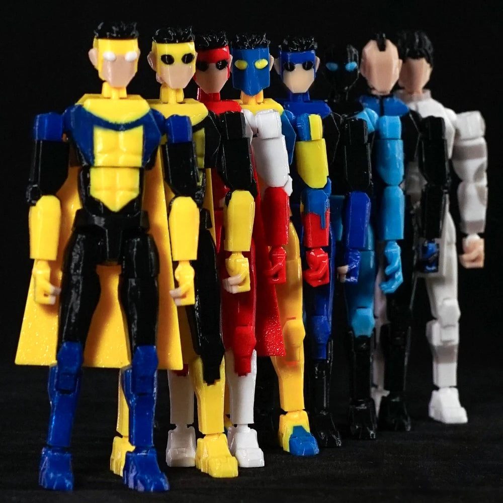 3D Printed Invincible Toys Action Figures Anime Model Lucky Dummy 13 Superheroes Mark Thragg Multi-Jointed Toy Ornaments Gift