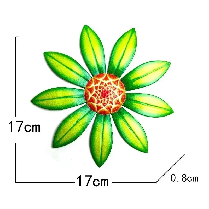 Garden Decoration Metal Flower Wall Decor Art Sculpture Hanging Ornament Aesthetic Home Room Garden Courtyard Decoration Outd