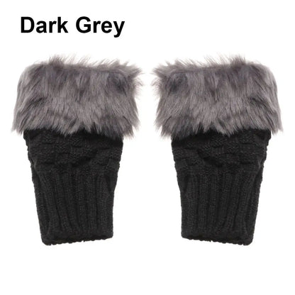 Rabbits Knitted Gloves, Faux Rabbit Hair Mittens, Warm Fingerless Gloves for Winter, Cozy Texting Gloves, Stylish Outdoor Han