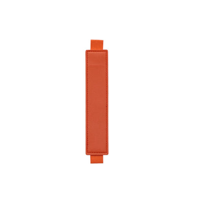 1pc PU Leather Elastic Notebook Band Holders Adjustable Pen Sleeve Pencil Pouch Holder Strap for Notebook Binder - Orange
