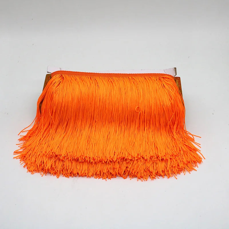 Lace Ribbon, 10 Yards Tassel Trim for Dress Trimming, Do It Yourself Crafts & Scrapbooking - Orange / 10 yards