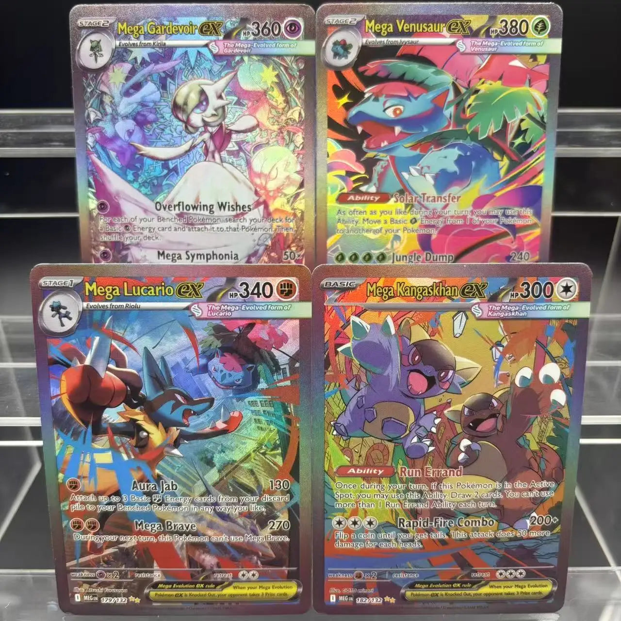 DIY PTCG Collection Cards EN Mega Symphonia Mega Brave Gardevoir Lucario Self Made Single Card Classic Game Anime Card Gift T
