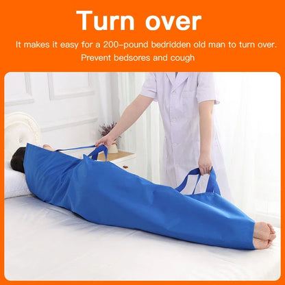 Household Patient Transfer System Soft Stretcher Belt & Repositioning Mat for Bedridden Elderly Nursing Care