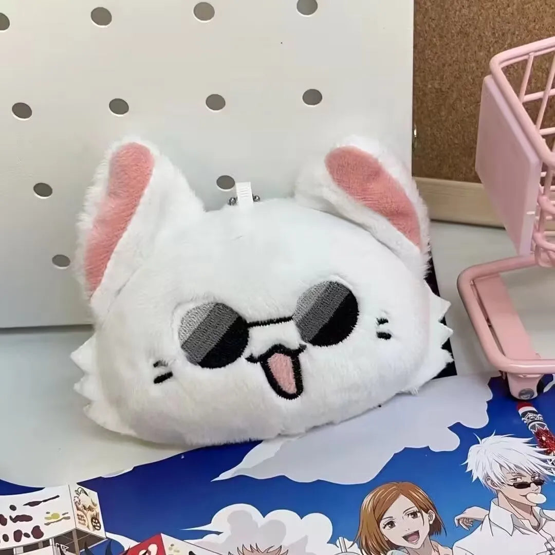 Anime Keychain Geto Suguru and Satoru Gojo Plush Cosplay Pendant Keyrings Accessories Key Chains Fans Gifts - K-ZSHZ-white
