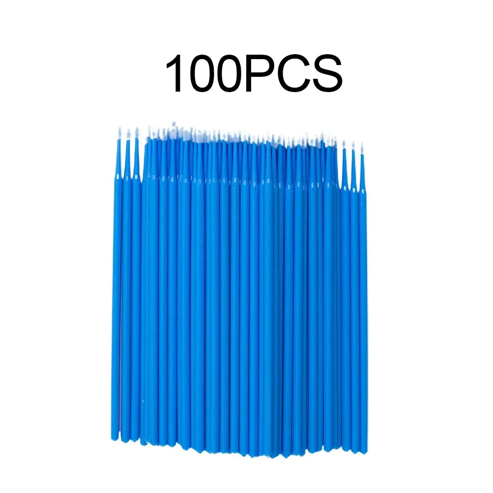 100Pcs Up Paint Micro Brush Tips 1.5mm Mini Car Touch Up Paint Micro Brush Purple Auto Applicator Sticks Detailing Car Produc