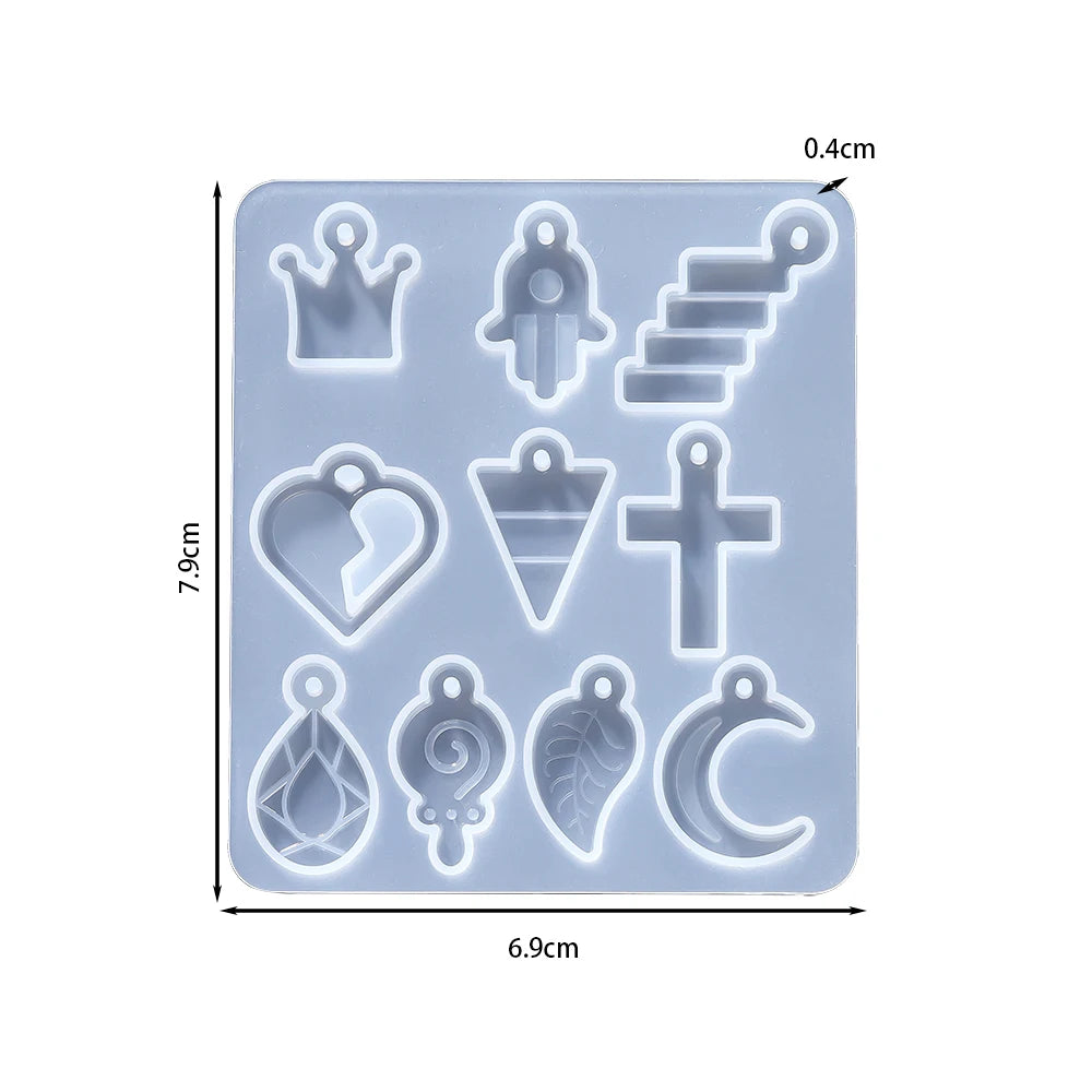 Silicone Mold, Earring Pendant Silicone Mold Set, Resin Mold for Jewelry Making, Epoxy Resin Molds, DIY Charms and Pendants