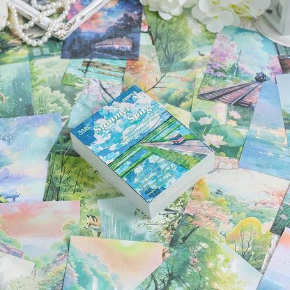 200 sheet Four Seasons Landscape material paper Decor Diary Album Scrapbooking material Background paper junk journal supplie
