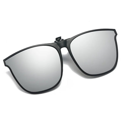 Polarized Clip On Sunglasses Men Women Car Driver Goggles Night Vision Eyewear Anti Glare Vintage Square Sun Glasses - CL6