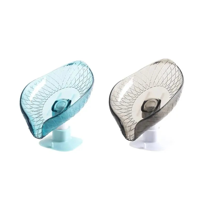 2pcs Soap Box Creative Draining Soap Storage Rack Punch Free Suction Cup Personalized Cute Household Shelf Bathroom Artifact 