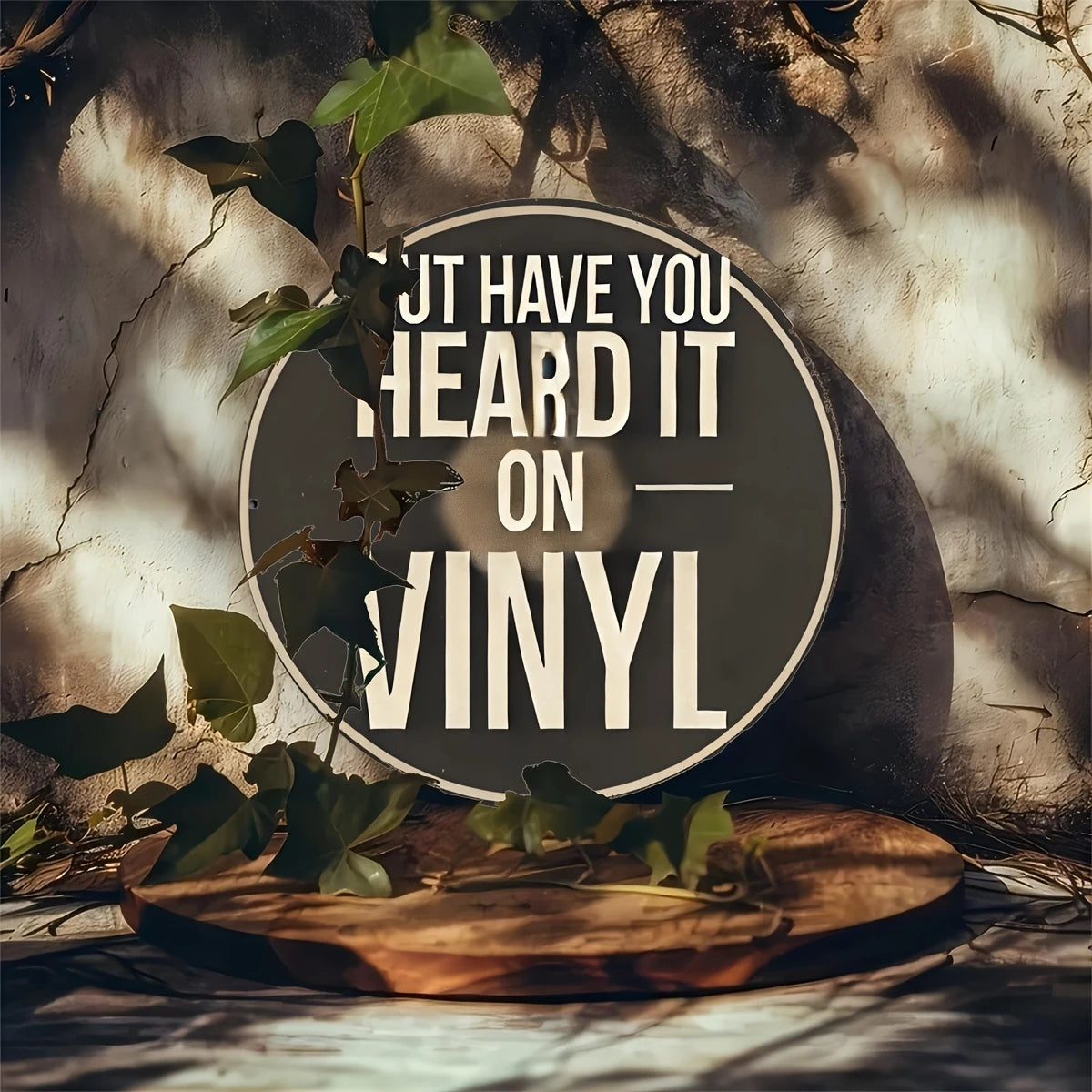8in Music Elements Wood Disc Vinyl Record Bar coffee shop Wall Table Mural Decoration Music Room Collection Flat Color Plank 