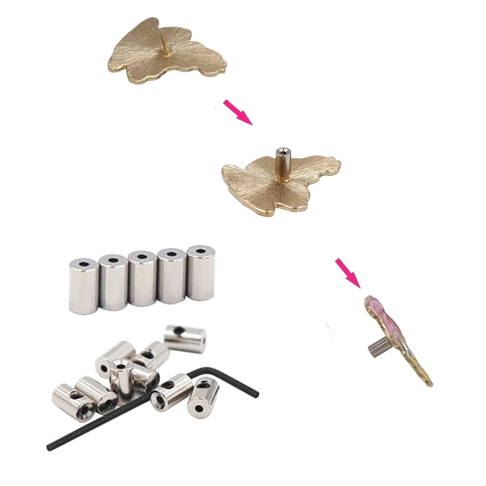 10pcs Pin Locking Backs Pin Locks Backs Locking Pinbacking Pinback Clasp with Wrench for Insignia Name Tag Landyards Badge