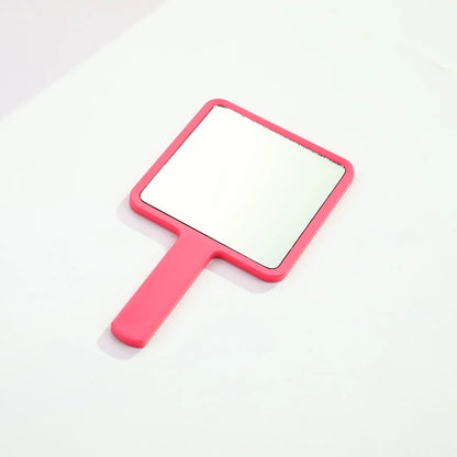 1PC Eyelash Extension Handheld Makeup Mirror Square Makeup Vanity Mirror with Handle Hand Mirror SPA Salon Compact Mirrors
