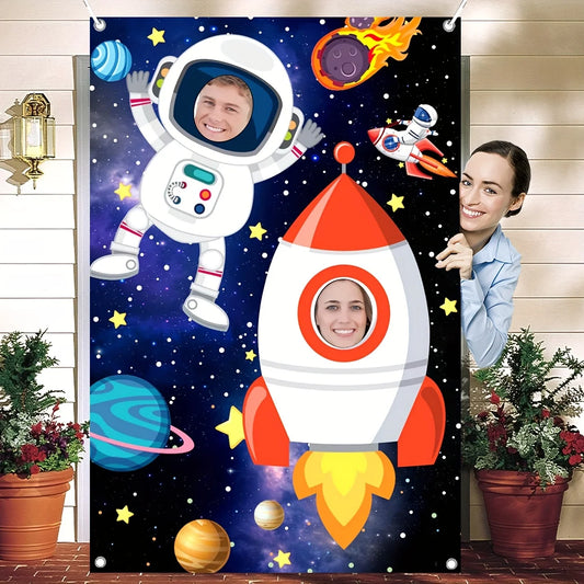 Space Birthday Decorations Space Themed Party Decorations Birthday Party Supplies Space Photo Prop Space Backdrop Banner
