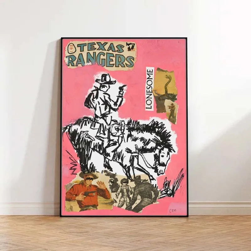 Mid Century Vintage Classic Colorful Posters Abstract Canvas Print Wall Art Canvas Painting for Living Room Home Decor TW10