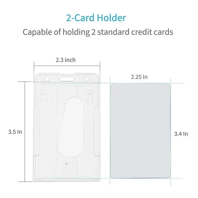 Transparent Cards Slots ID Tag Badge Holder with Badge Reel Cards Storage Organizer Employee Pass Work Card Case Sleeve