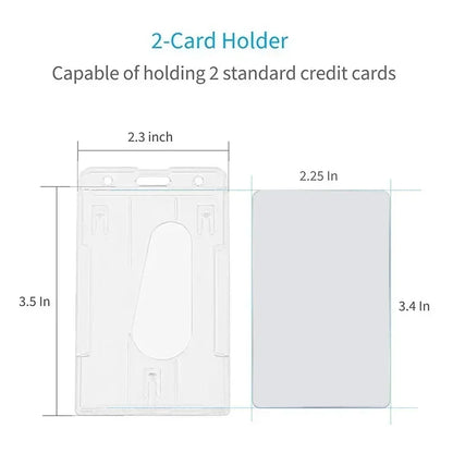 Transparent Cards Slots ID Tag Badge Holder with Badge Reel Cards Storage Organizer Employee Pass Work Card Case Sleeve