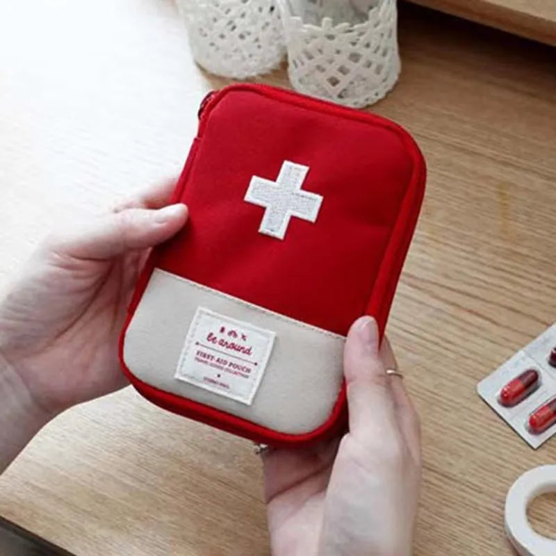 Mini Portable Medicine Bag Travel First Aid Kit Medicine Bag Storage Bag Survival Kit Medicine Box Outdoor Emergency Camping 