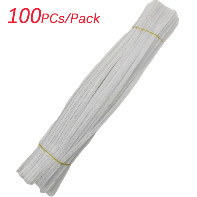 100~1000Pcs Colorful Chenille Rod Pipe Creative DIY Plush Wires Twist Stick Hair Strip Flower Handmade Crafts