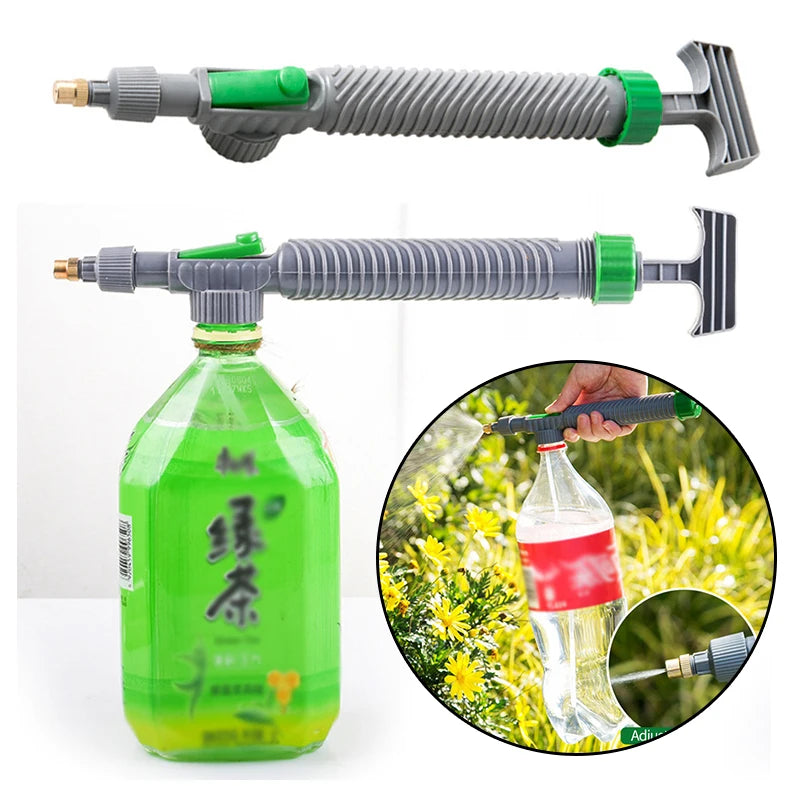 High Pressure Air Pump Manual Sprayer Adjustable Drink Bottle Spray Head Nozzle Garden Watering Tool Sprayer Agriculture Tool