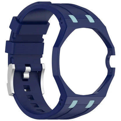 2-in-1 PC Case+Silicone Strap for Swatch X AP Royal Pop Pocket Watch Change To Wristwatch Integrated Modification Accessories