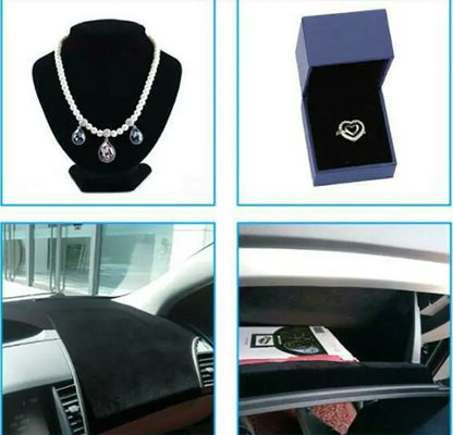 20 X 15 cm / 20 X 145 cm / 40 X 145 cm Self-adhesive Velvet Flock Liner Jewelry Contact Paper Craft Fabric Sticker Multi Colo