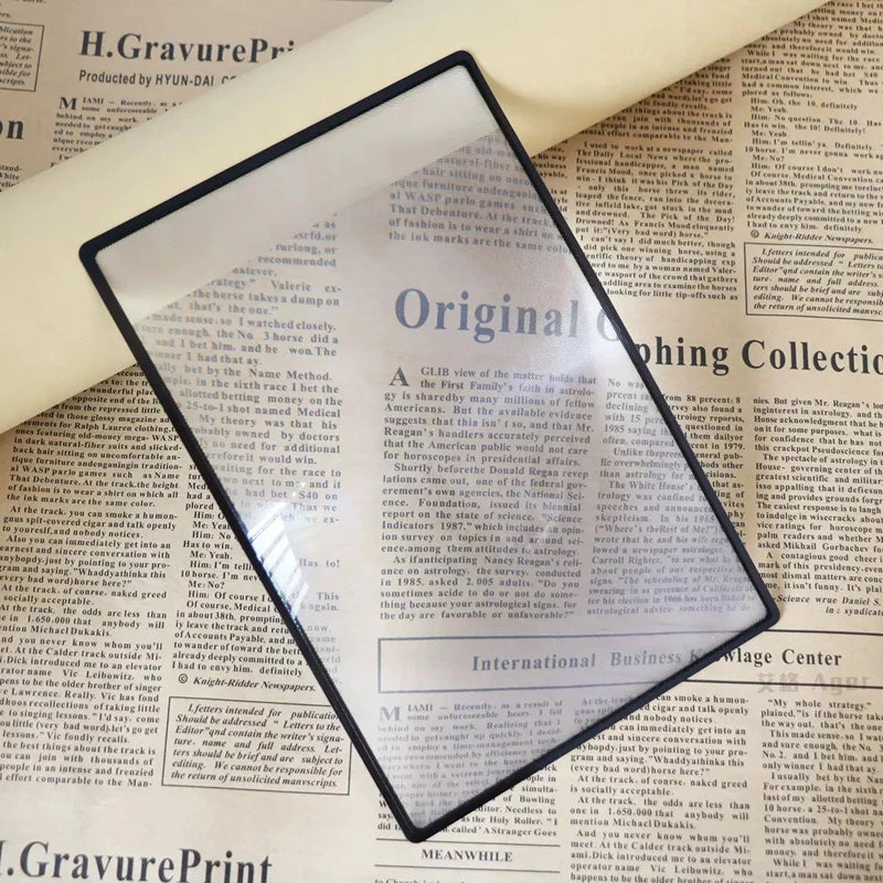 New Full Page Large Sheet Magnifier Magnifying Glass Reading Aid Glass Page Magnifying Lens Ultra-thin Reading Magnifier New